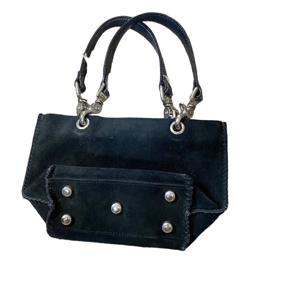 IMPERIO jp Gamini Mini Suede Bag With Topstitching in Black 289K - Picture 7 of 10